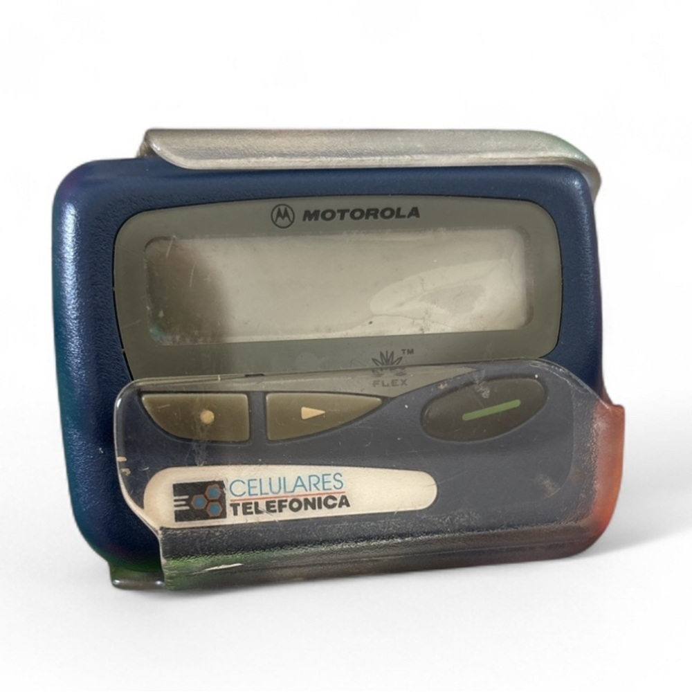 Motorola FLEX Pager w/ Belt Clip Vintage Beeper Non Working Repair Or Collector